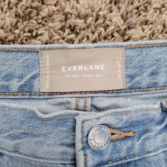 Everlane 90's Cheeky Jean Jeans Light Blue Denim 100% Cotton Size 28 Regular - Picture 6 of 7